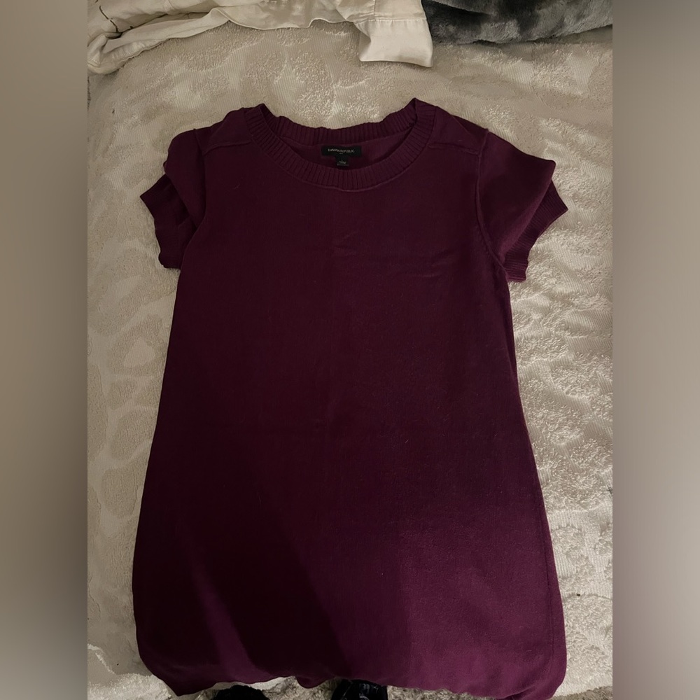 Maroon sweater tshirt dress.